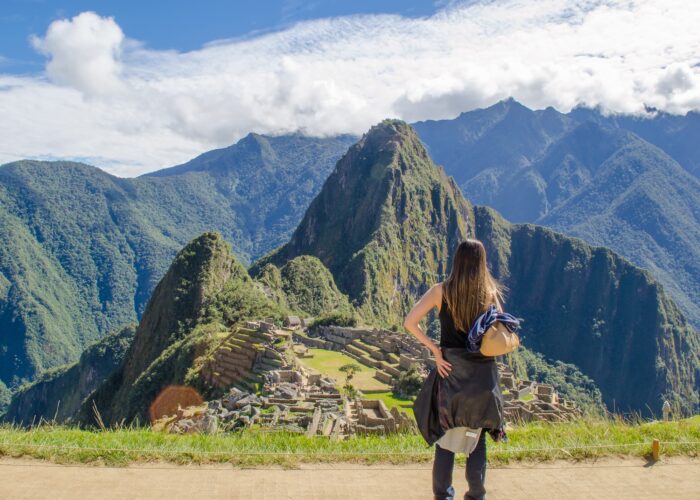 Una chica en Machu Picchu