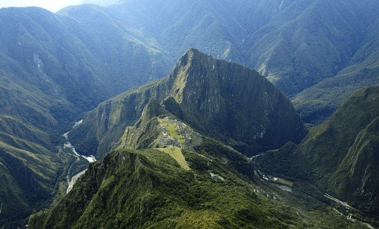 Panorama de la montaña de Mach Picchu