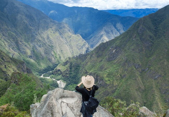 Foto del rio desde Macchu Picchu en un viaje desde españa